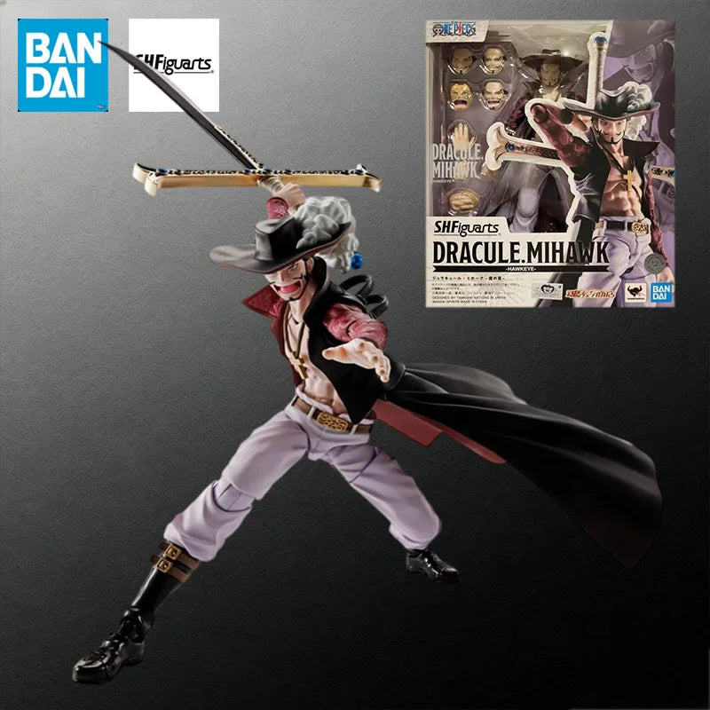 Brand New in Stock Bandai Original MODEL KIT S.H.Figuarts  ONE PIECE Dracule Mihawk Anime Action Figure  ToysModel