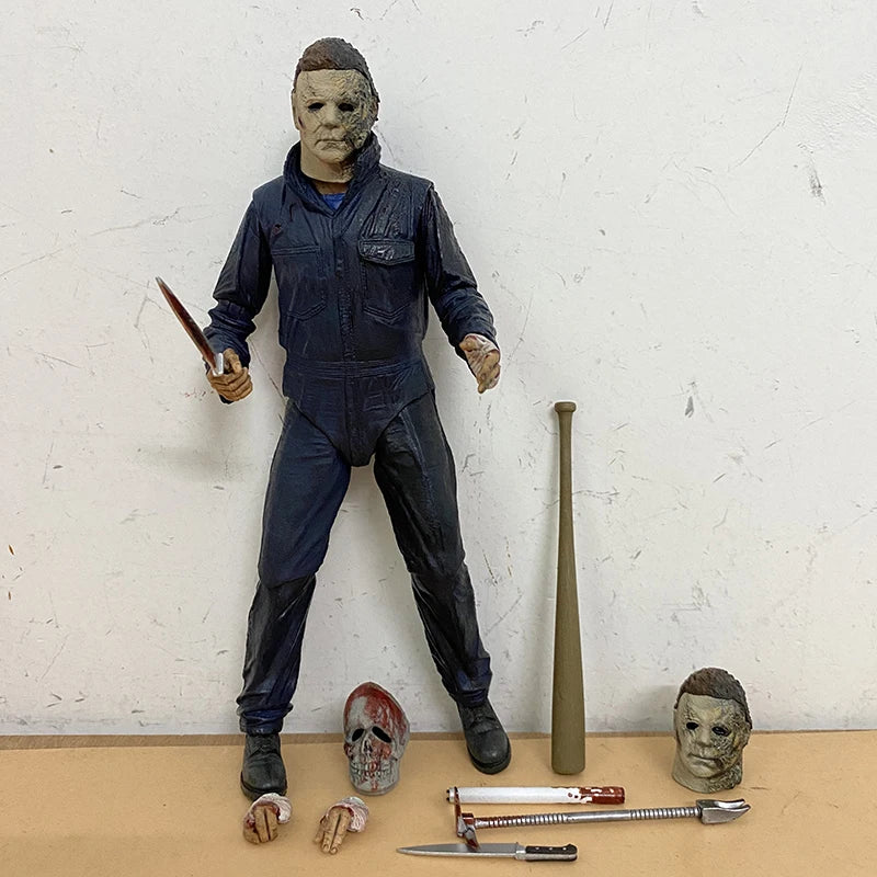NECA Figure Michael Myers Figure With LED Halloween Ultimate Action Figure Model Toys Joint Movable Doll Christmas Present