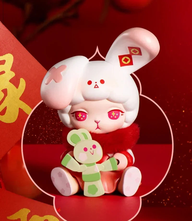 POP MART Drei, Zwei, Eins! Frohes chinesisches Neujahr Serie Blindbox Spielzeug Mode Anime Actionfigur Überraschung Mystery Box Puppen