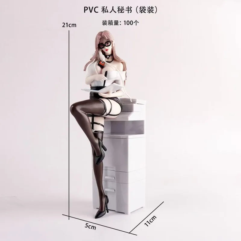 2026 Beautiful Girl Figure Private Secretary Workplace Anime Collectible Model Desktop Decorations Gift Kids Toys