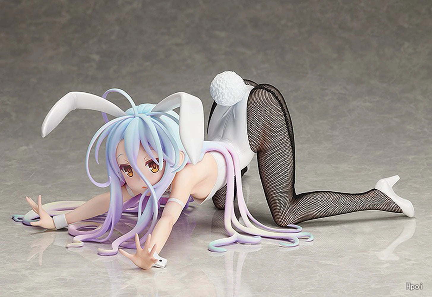 15CM Anime No Game No Life Shiro B-style 1/4 Bunny ver Figure Stand Model Toy Doll Aciton Figure PVC Replacement Hand Gift