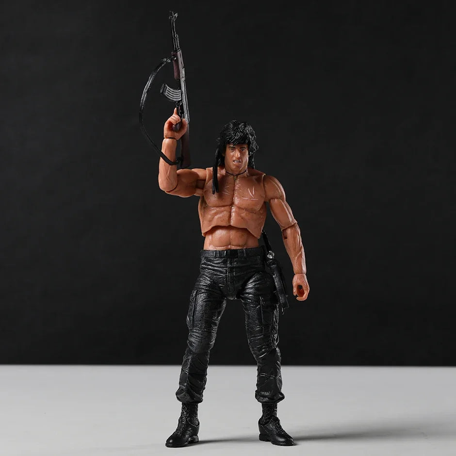 Reel Toys NECA First Blood Series John J Rambo 7" Action Figure Doll Toys Model Garage Kit Gift