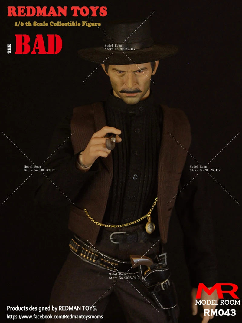 REDMAN TOYS RM042 RM043 RM044 1/6 The Western Cowboy GOOD BAD UGLY Action Figure 12'' Male Soldier Figure Collectible Model Toy