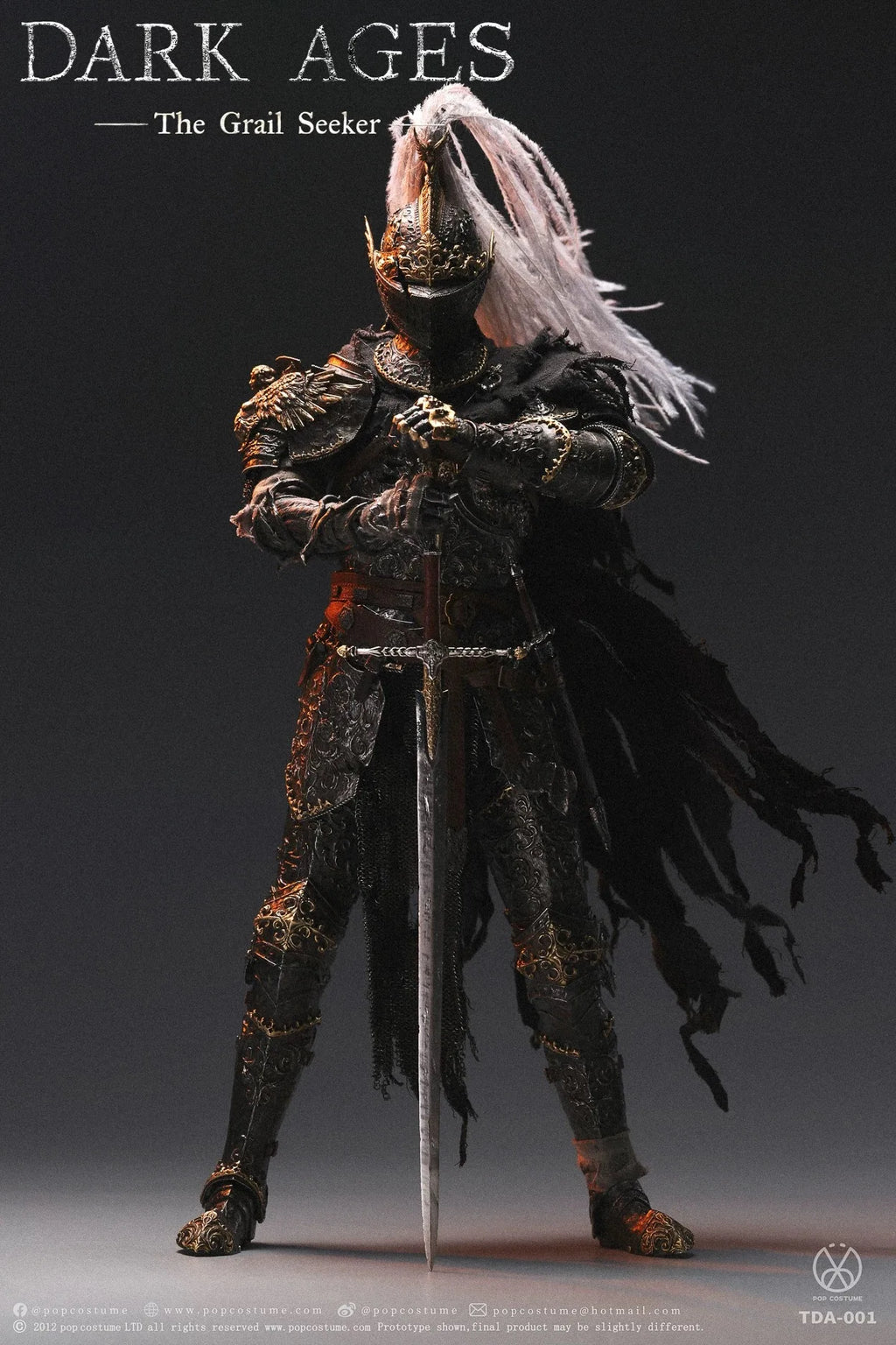 【In Stock】Original POP COSTUME TDA-001 The Dark Ages- Curse of The Grail The Dark Knight Galahad 1/6 Action Figure