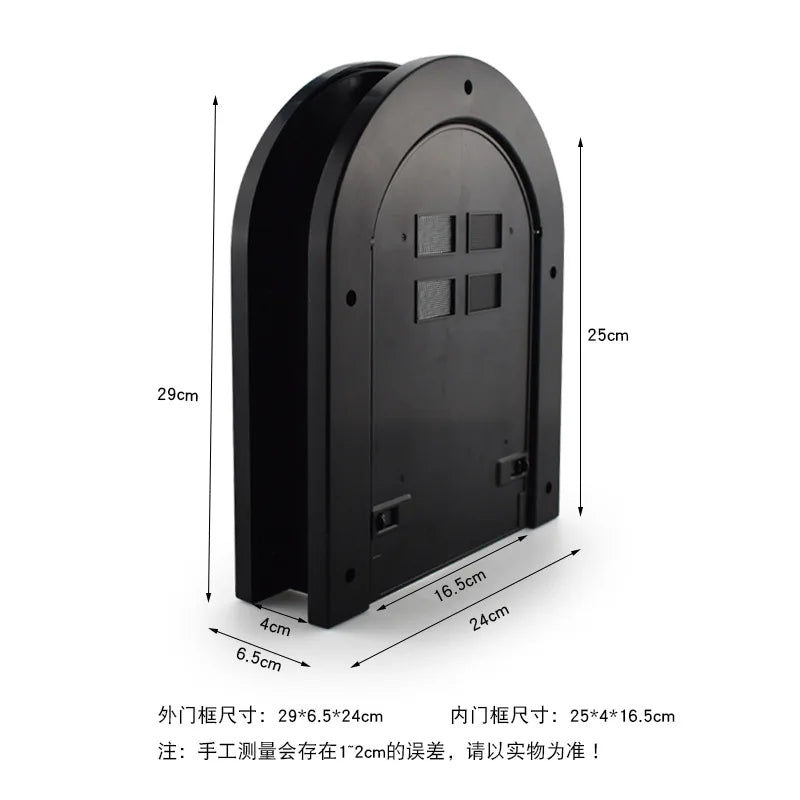 Concise Cat Doors 4 Way Locking Magnetic Kitten Pet Entry And Exit Entrance Gate Safe Cats Flap Door Suitable For Window & Door