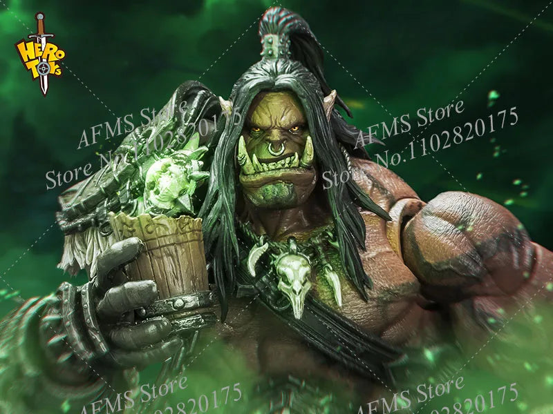 Auf Lager: Hero Toys Sammlerfigur im Maßstab 1:10 – Orde Battle Song Chief Roaring Roaring Orc Warrior (22 cm) – Soldaten-Actionfigur