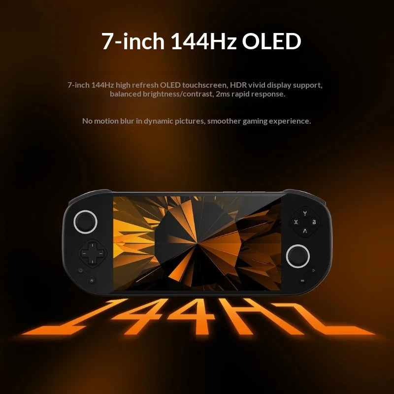 MANGMI Pocket Max Handheld Gaming Console TMR Joysticks Hall Triggers Android 13 8+128GB with 7" 144Hz AMOLED Screen Wifi6+BT5.1