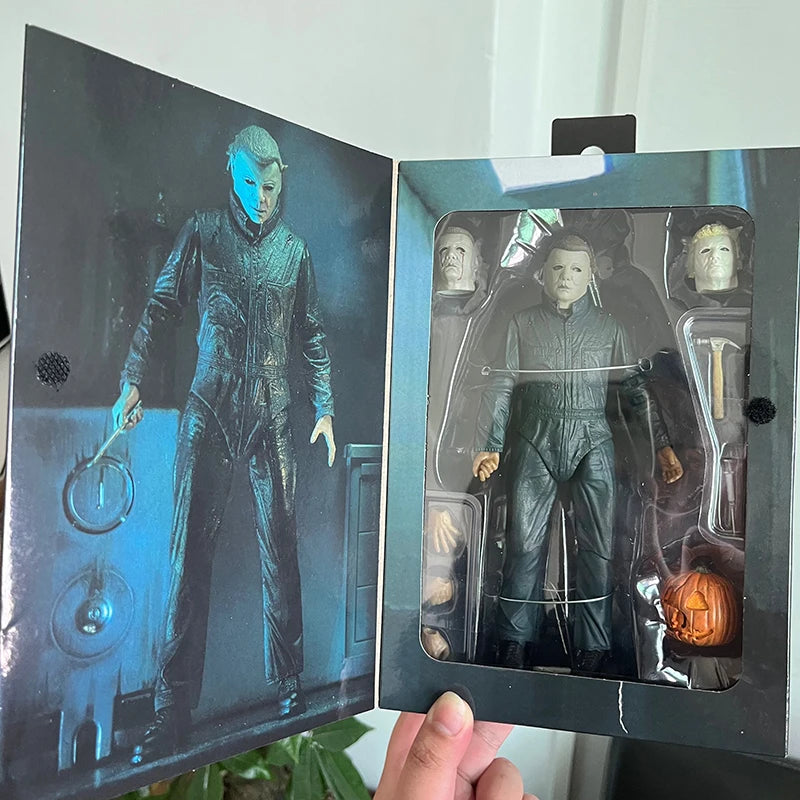 NECA Michael Myers Figure With LED Pumpkin Halloween Ends Ultimate Action Figures Toy Christmas Gift Halloween Horror Decor Toys