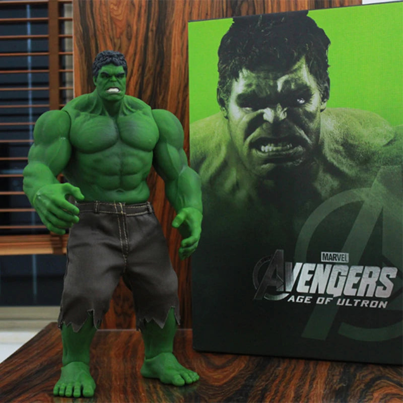 30/42cm Avengers Action Figures Hulk 360 Degree Head Rotation Model Move Joints PVC Collectile Desktop Decor Toy For Kids Gifts