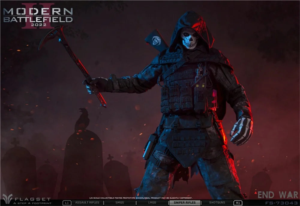 1/6th Flagset FS 73043 Modern Soldier War Series Ghost Full Set Moveable Action Figure About 12" For Fans Collect about 12"