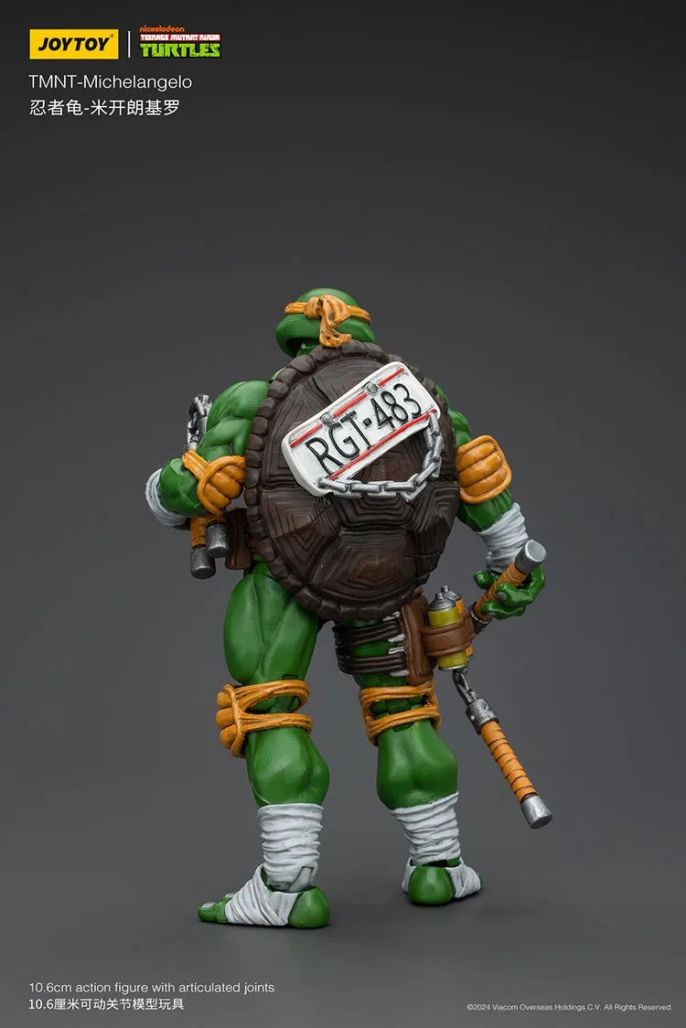 JOY TOY TMNT Michelangelo Action Figures Original Doll Decoration Gift Collection Garage Model Kits