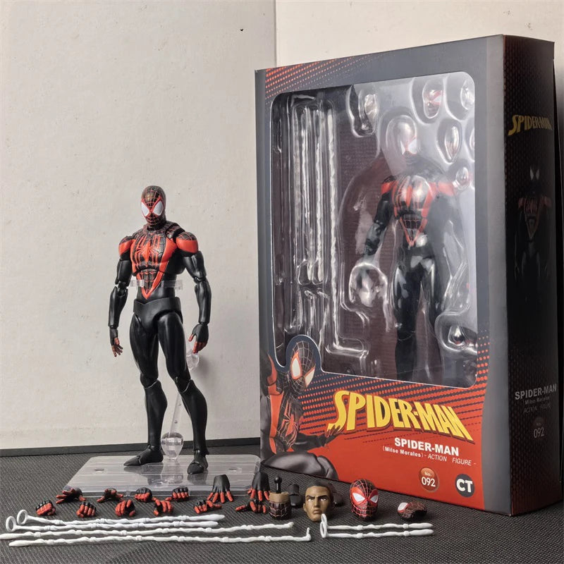 CT Mafex 185 Spiderman Action Figures Toys 6 Inch High Quality Spider Man Movable Statues Model Doll Collectible Ornaments Gifts
