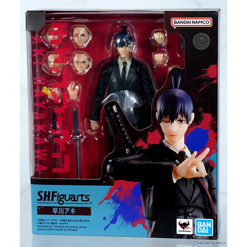 Fast shipping Bandai S.H.Figuarts SHF Chainsaw Man Aki Hayakawa Model Kit SHF PVC about 14.5cm Action Figures Model Toys Figure