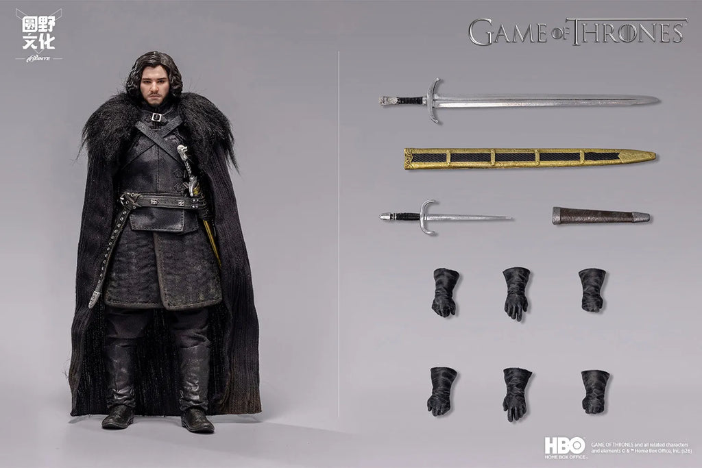 Yuanye Culture Game of Thrones Jon Snow 1/12 Cloth Movable Doll Hand-made Ornaments Gift Collection