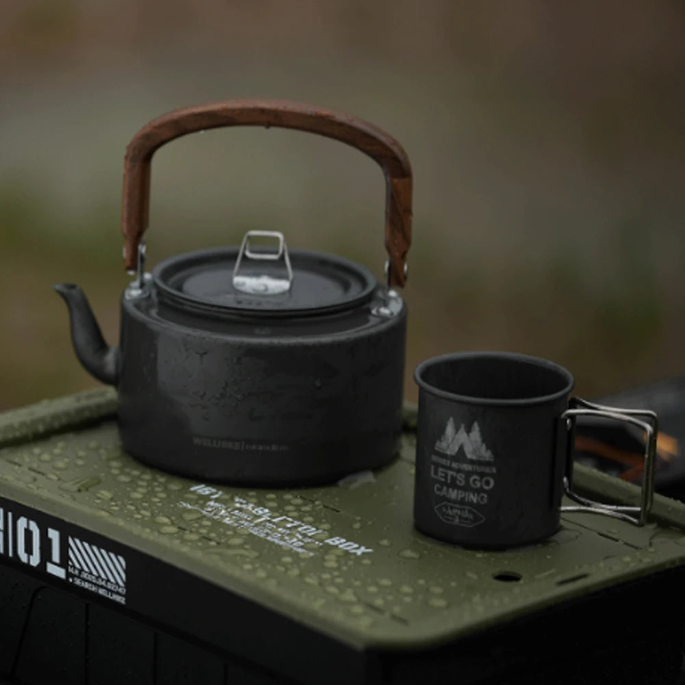 IGT One Unit Tea Tray Multifunctional Pots Bowls Plates Holder Basket Large Capacity Camping Storage Tea Tray for Outdoor Travel