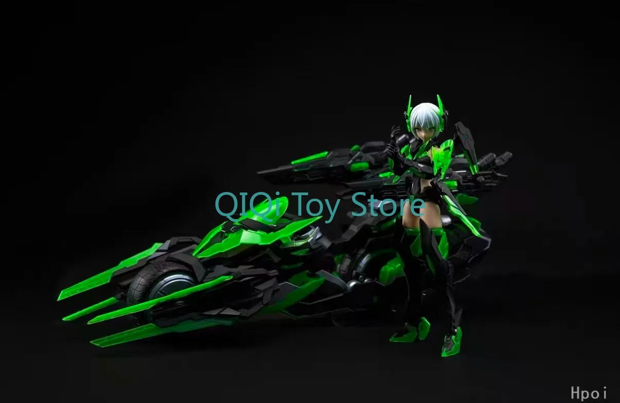 Machao Luminous Limited Edition Including Accessories Package Fluorescent Full Painting Assembly Model Machine Girl Motorcycle