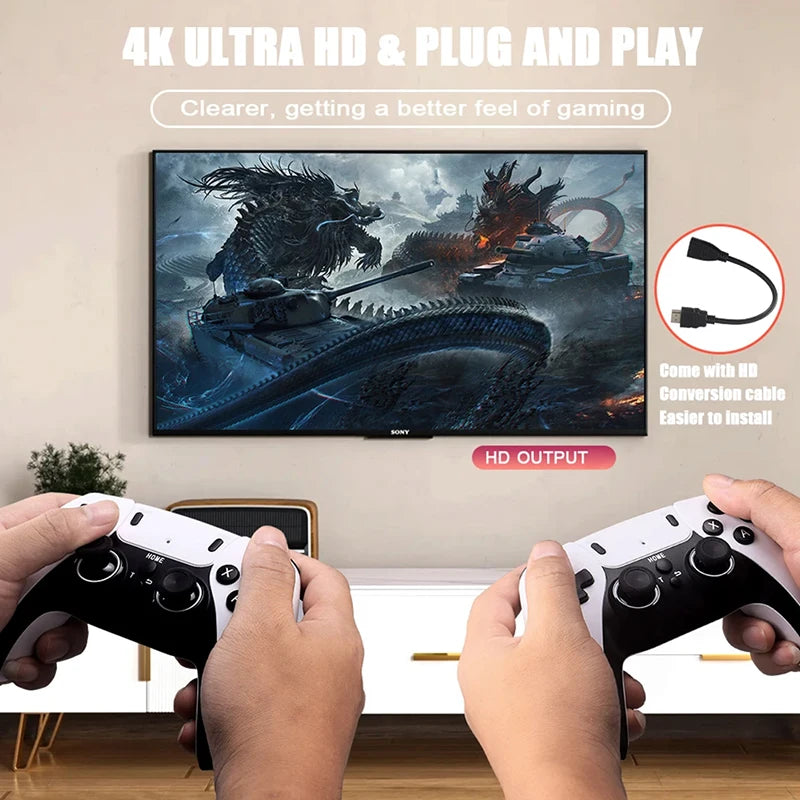 GD10 PRO Video Game Console 4K HD 2.4G Double Wireless Controller TV Game Stick 256GB 40000 Games Retro Games Boy Christmas Gift