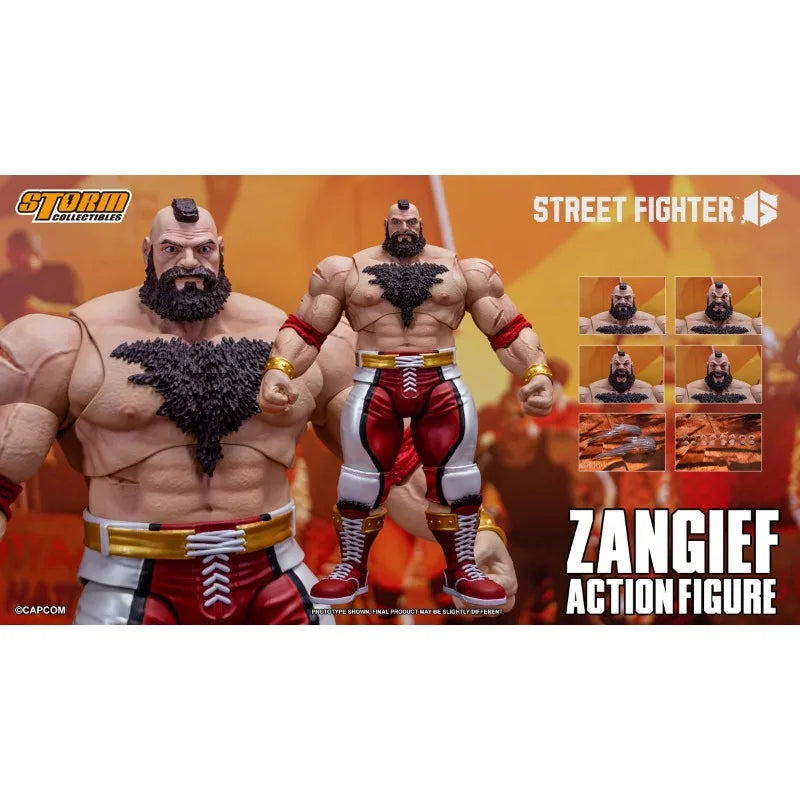 Brand New Authentic Storm Toys Original Street Fighter 6 ZANGIEF Movable Doll Game Movable Doll Model Toy Figurine Gift Collect