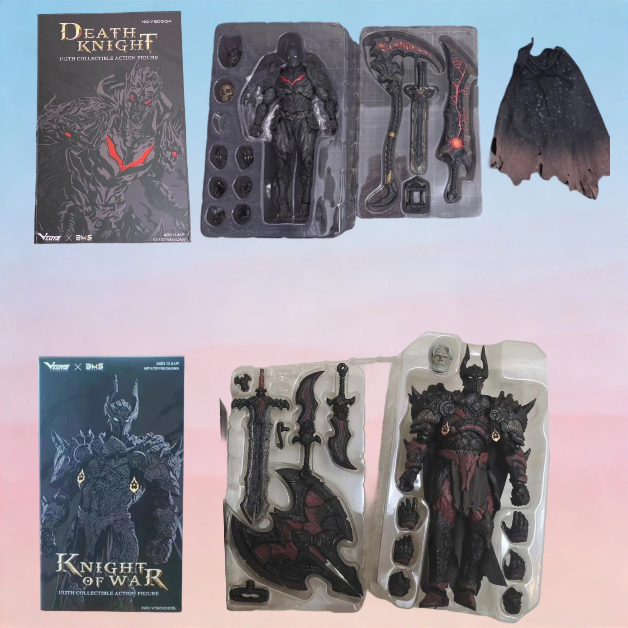 In-stock VTOYS X BMS War Knight: The Ruthless Death Knight Hell Batman 1/12 Action Figure Model Collectible Gift
