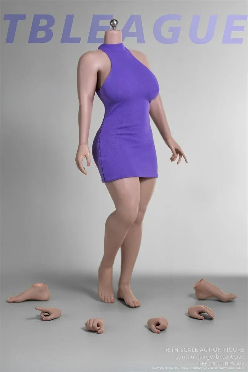 Presale 1/6 Scale TB-AD01/02 Plump Female Hobbies Big Breasts Seamless Super Flexible Body Model for 12'' Action Figure Dolls