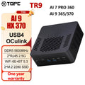TOPC TR9 Ryzen AI7 Pro mini pc ryzen AI9 HX365 HX370 DDR5 16GB 500GB SSD 5600Mhz NVME PCIe 4.0x4 Diy Office Gaming computer