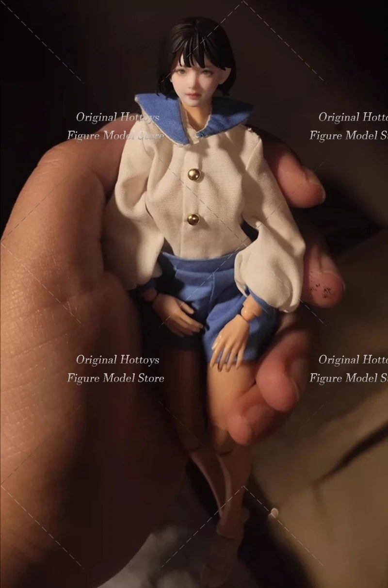 In Stock 1/12 Scale Female Soldier Head Sculpture Tang Li Short Hair Beauty Head Carving Fit 6-inches Action Figure Doll