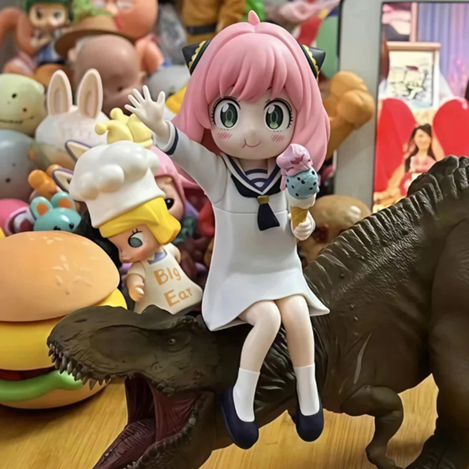 Anya Forger Spy Family Anime PVC Figure - Cute Collectible Model Desk Decoration Toy Gift for Anime Fans