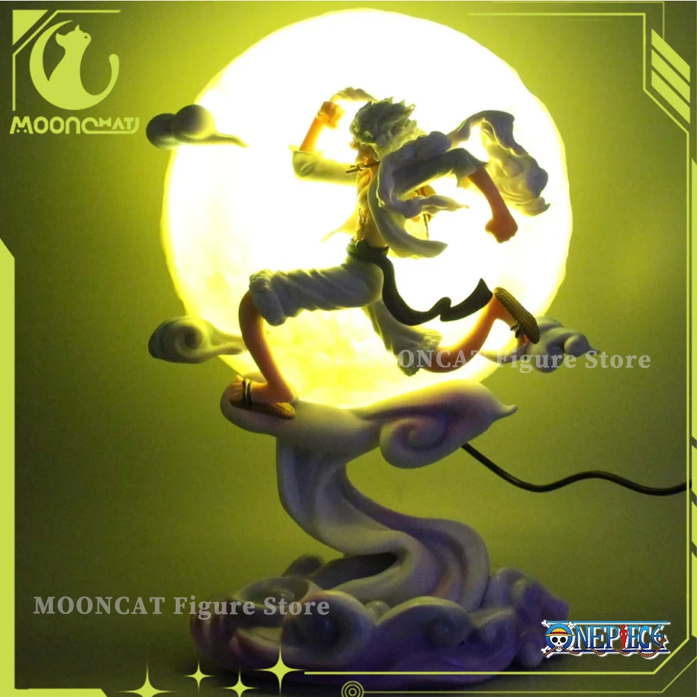 One Piece Anime Figure Monkey D. Luffy Nika Figurine Moon Fairy 29cm PVC Luminous Statue Doll Collection Toys Kids Birthday Gift