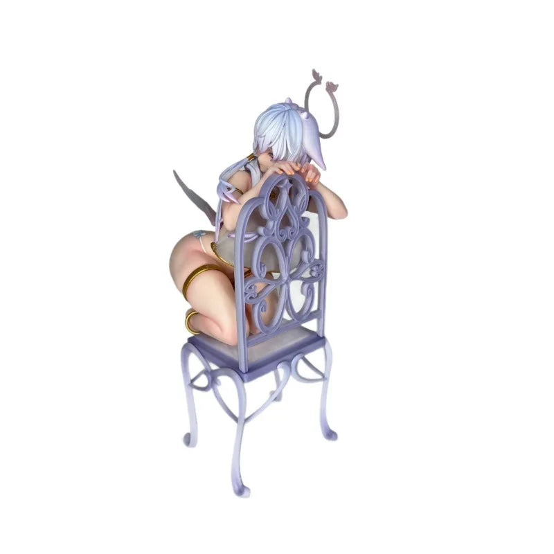 Hotvenus Anime Figure Beautiful Girl Styling Pure White Angel Eve 2nd Pvc Model Trendy Collectible Toy Computer Case Decoration