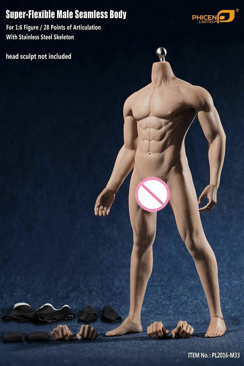 TBLeague 1/6 Phicen M30 M31 M32 M33 M34 M35 M36 Steel Stainless Skeleton Super Flexible Seamless Male Man Figure Suntan Body