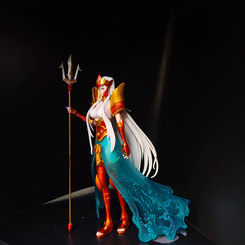Saint Seiya The Lost Canvas Serafina the Female Sea Emperor and Athena Hades Statue Tough Resin Model