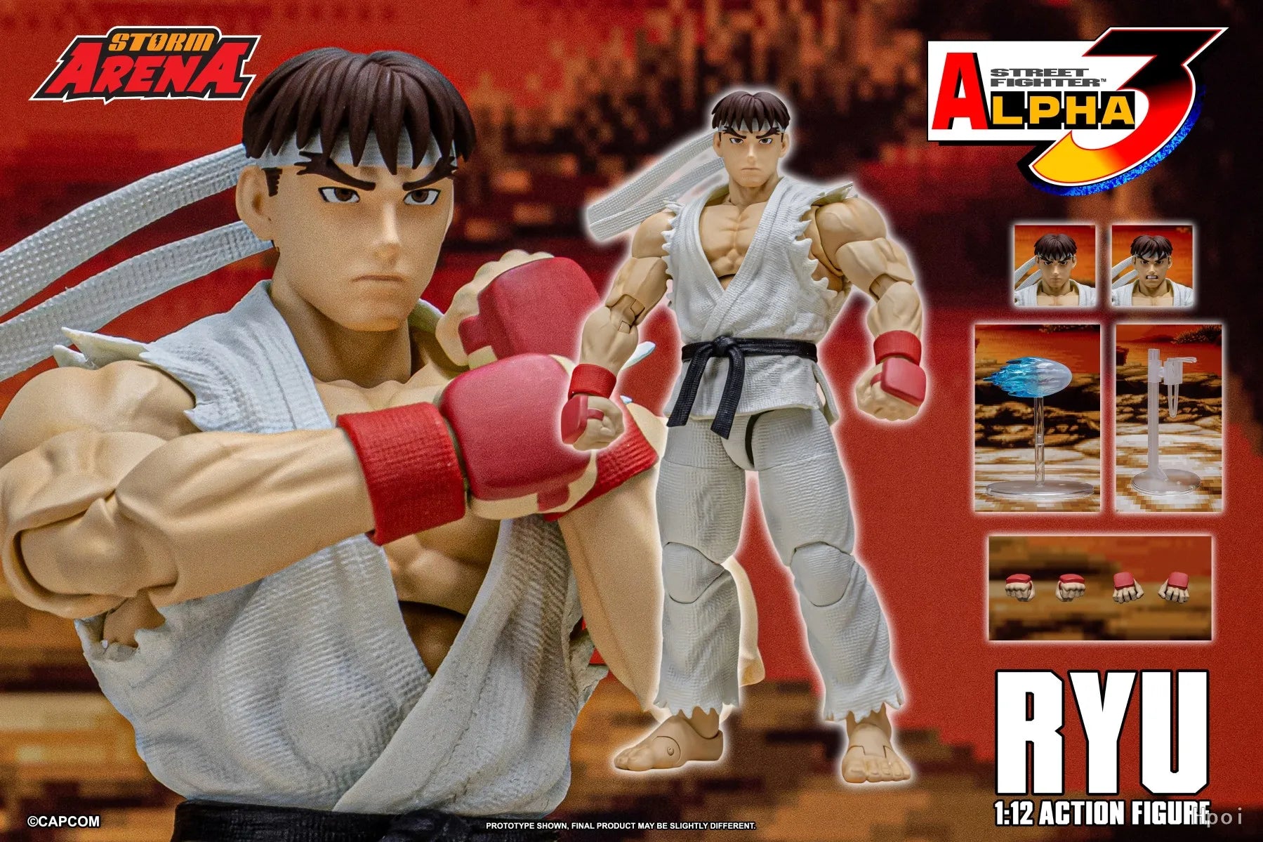 【In stock】Storm Collectibles Street Fighter Alpha 3 Ryu Hoshi 1/12 Scale Ornaments Animation Collection Gifts