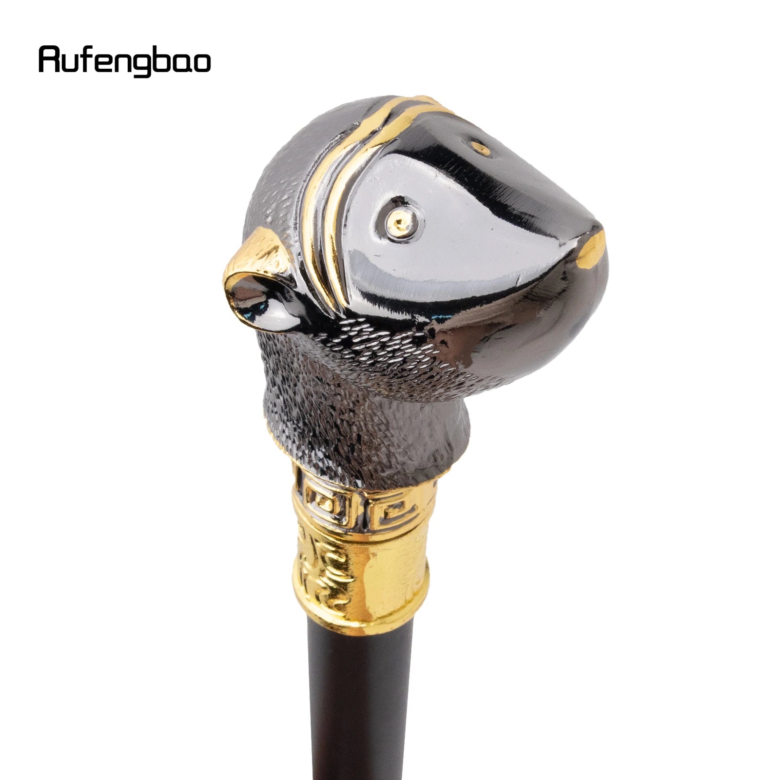 Golden Black Hamster Guinea Animal Fashion Walking Stick Decorative Cospaly Vintage Party Fashionable Walking Cane Crosier 92cm