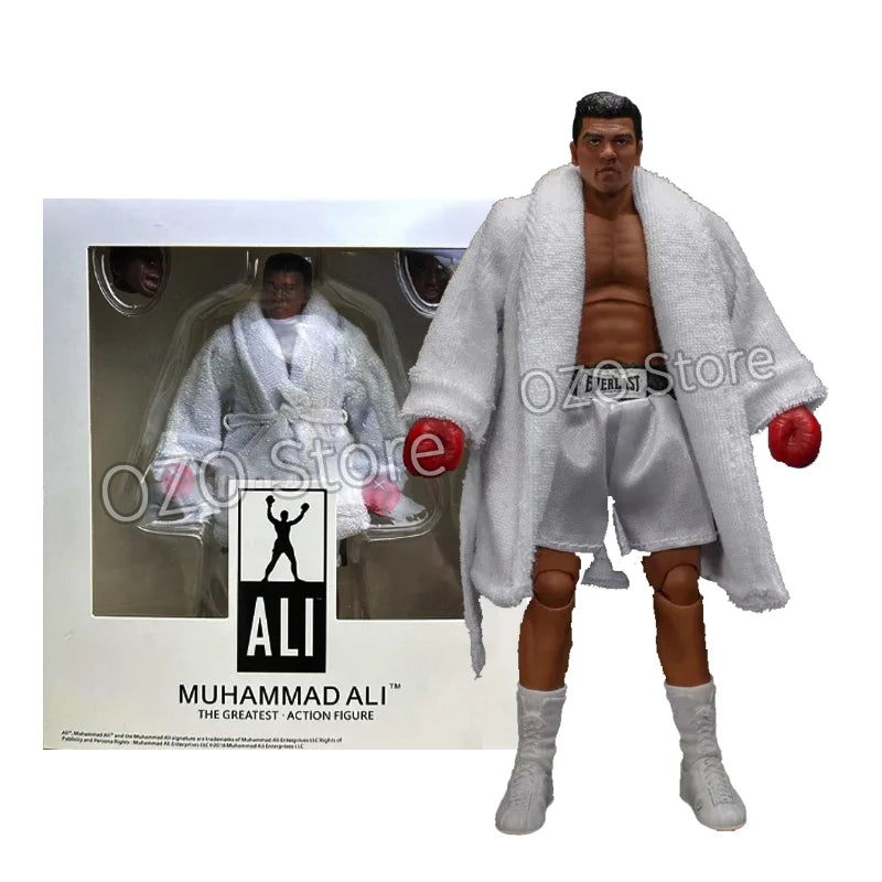ST Boxer Champion Ali Tyson Action Figure King of Fighters Gold Belt Collection PVC Movable Figurine Ornaments Model Toys 18CM