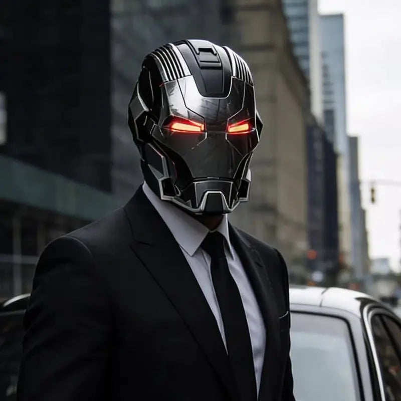 New Marvel Iron Man Mk17 Helmet Jarvis Voice Control Automatic Open Close Mask Mecha Face Shield Electric Toy Ornament Souvenir
