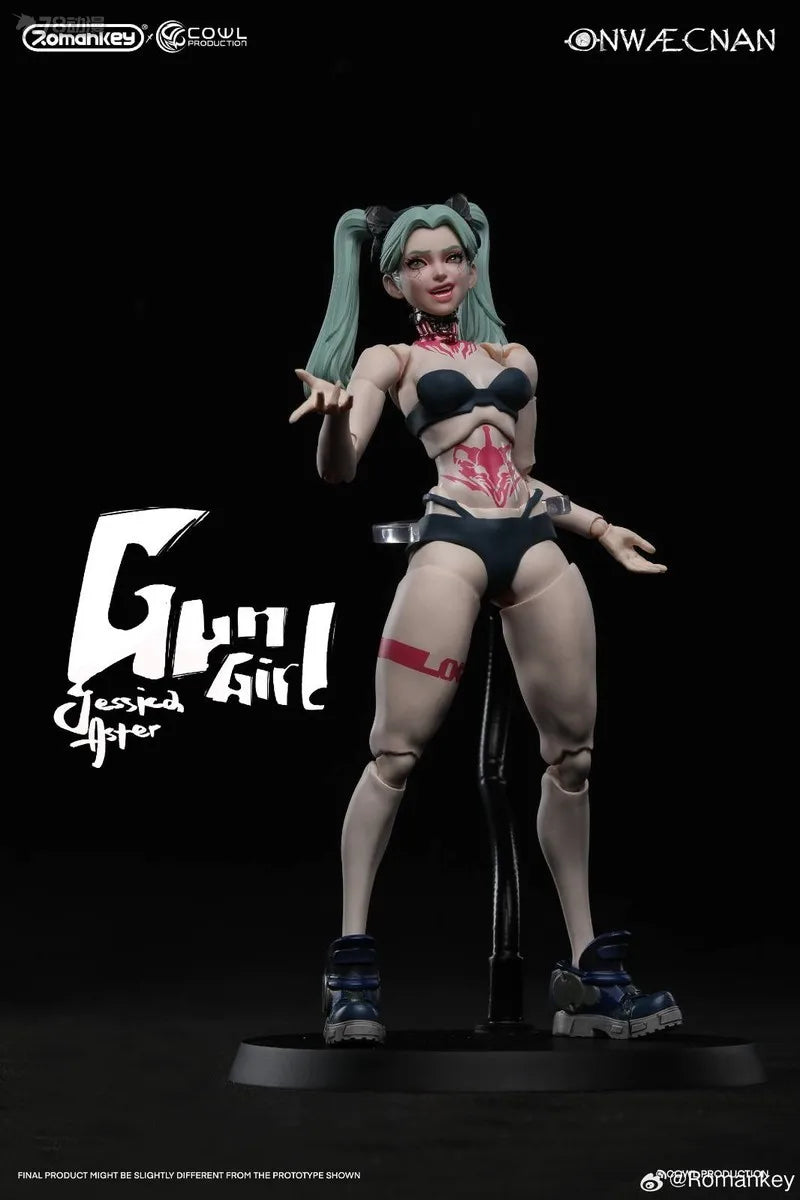 In Stock Romankey X COWL ONWAECNAN GUN GIRL JESSICAASTER 1/12th action figure Model Toys Rebecca