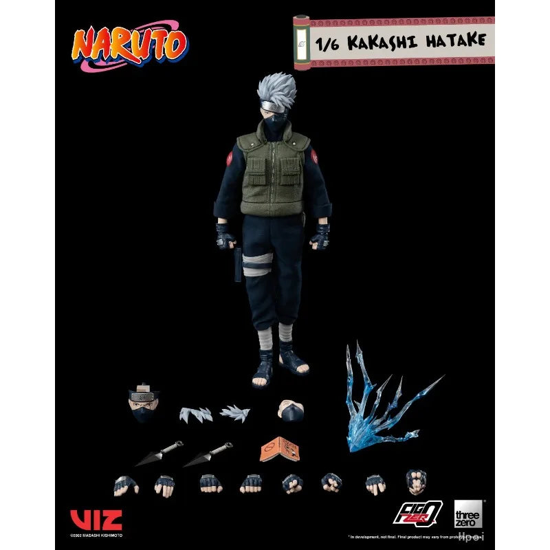 Threezero 1/6 Finished Movable Exquisite Doll FigZero Series Naruto Anime Action Kakashi Hatake Toys Model Festival Gift for Boy
