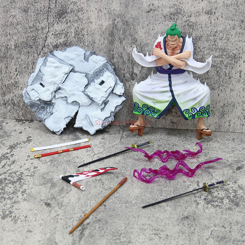 New 33cm One Piece Roronoa Zoro Anime Gk Action Figures Pvc Collection Cartoon Model Doll Figurine Statue Gift Decoration Toy