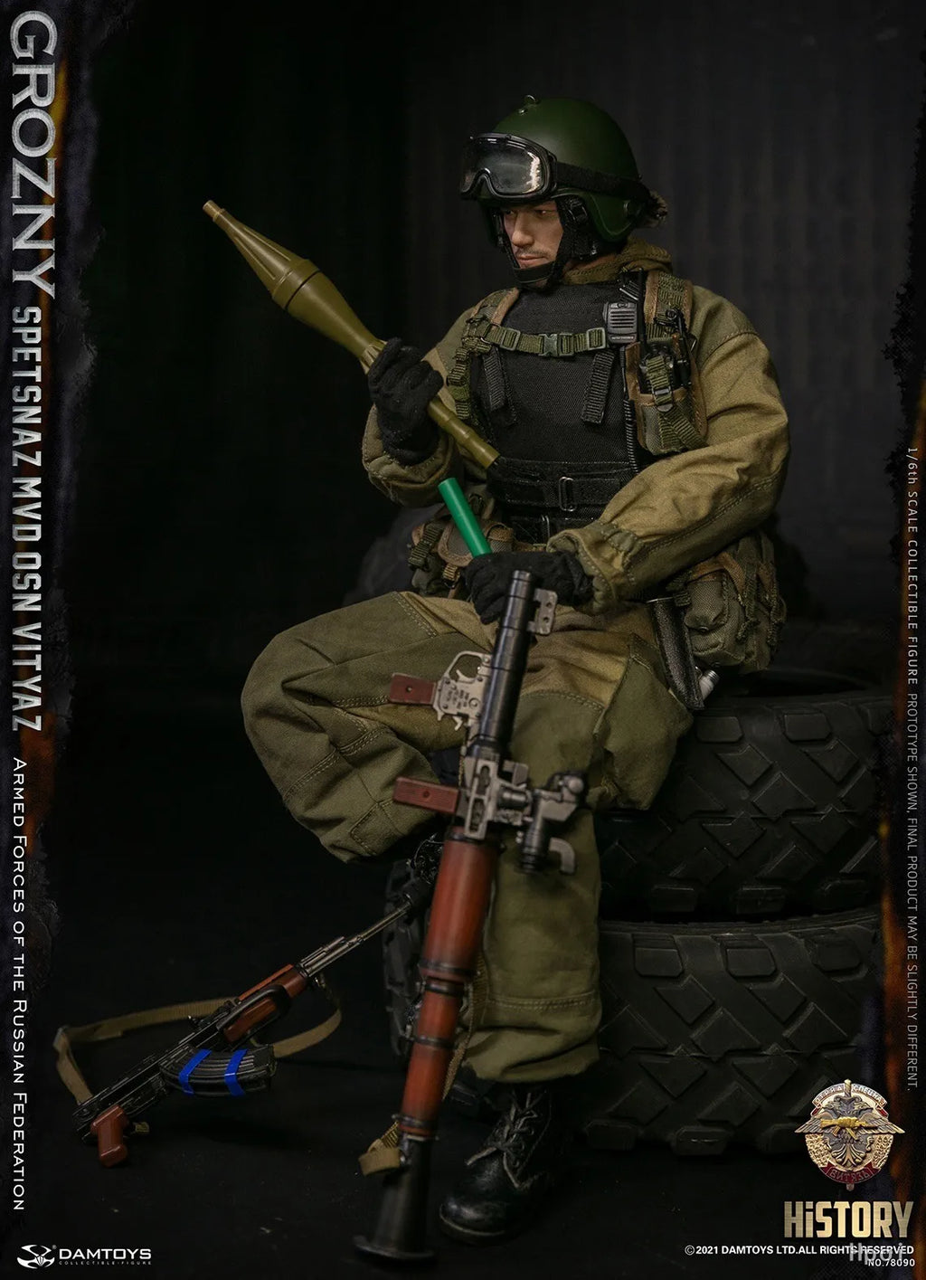 【MT】DAMTOYS NO.78090 GROZNY ARMED FORCES OF THE RUSSIAN FEDERATION SPETSNAZ MVD OSN VITYAZ 1/6 Action Figure Model Toys