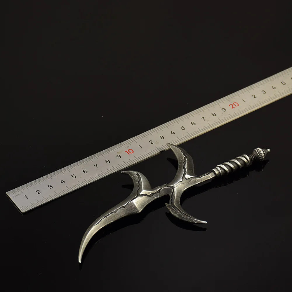 ELDEN Schwarzes Messer Tiche Ashes Schwertmodell – 18 cm (7,09 Zoll) Zinklegierung, Sammlermodell-Replika, Fantasy-Spieldekoration für RING-Fans