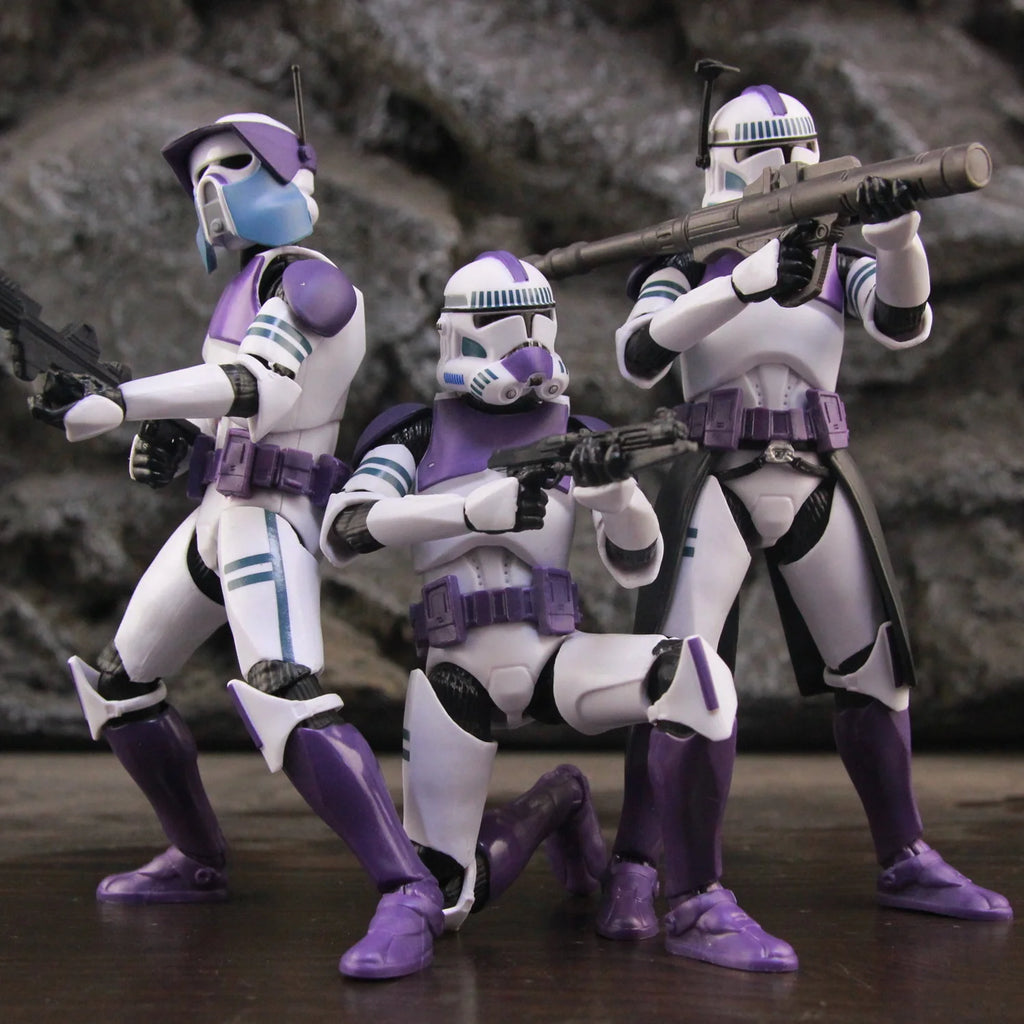 New Body 187th Legion Purple Phase II P2 ARF Trooper Rocket Team Leader 6" Action Figure Mace Windu Republic Grand Army Clone