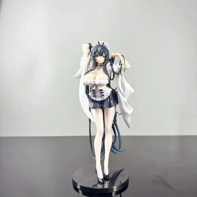26cm Azur Lane Indomitable Ms. Motivationless Maid Girl Anime Figure Pvc Action Figure Model Collection St Louis Statue Model