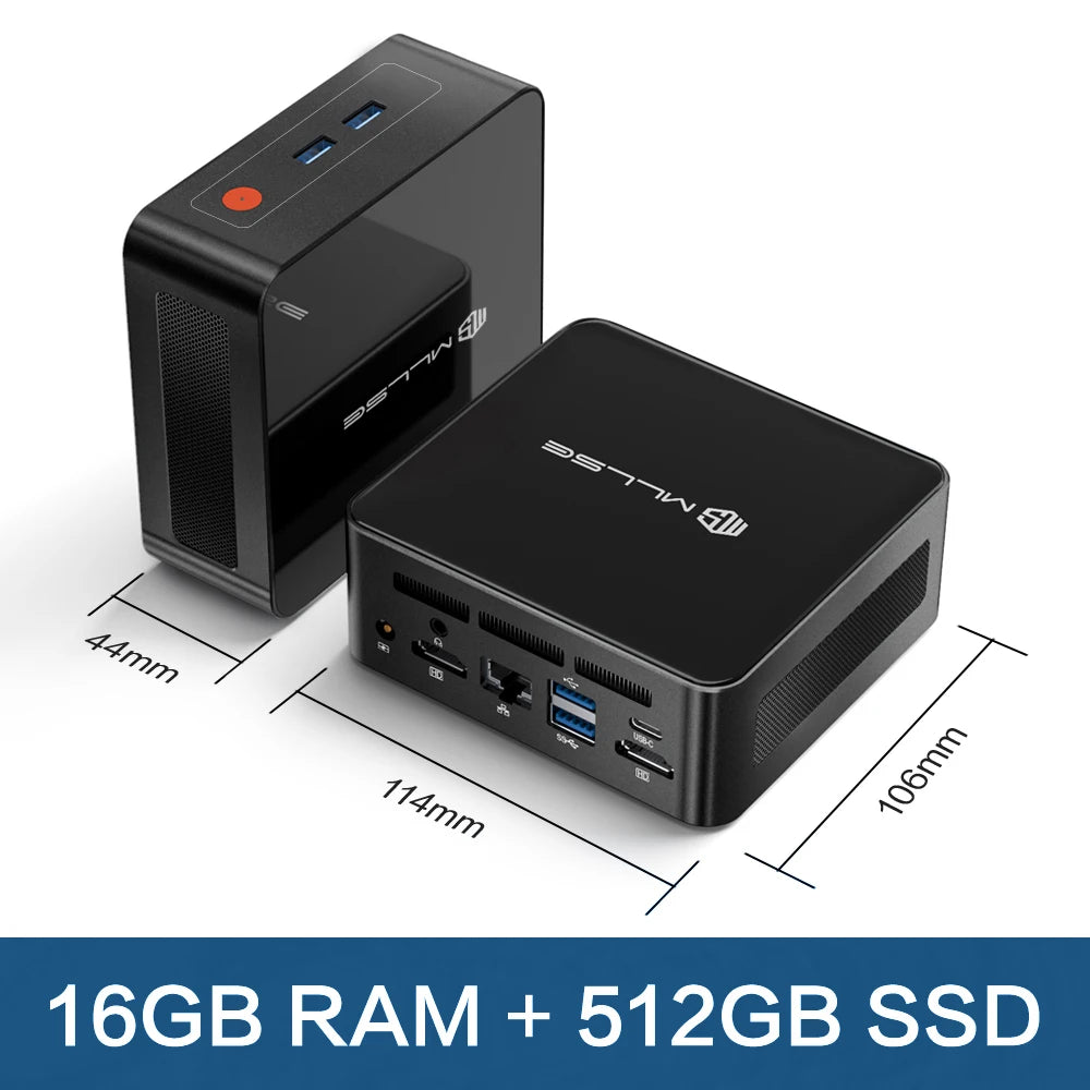 MLLSE G1 Mini PC Windows 11 Pro AMD R5 5500U DDR4 16GB RAM 512 8GB ROM WiFi 5 BT5.2 Desktop Computer Mini Pc Work