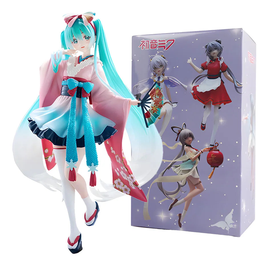 Original Genuine Vocaloid Hatsune Miku Tenitol Tenitol Neo Tokyo Series Kimono 20cm Collections Model Figures Toys Gifts
