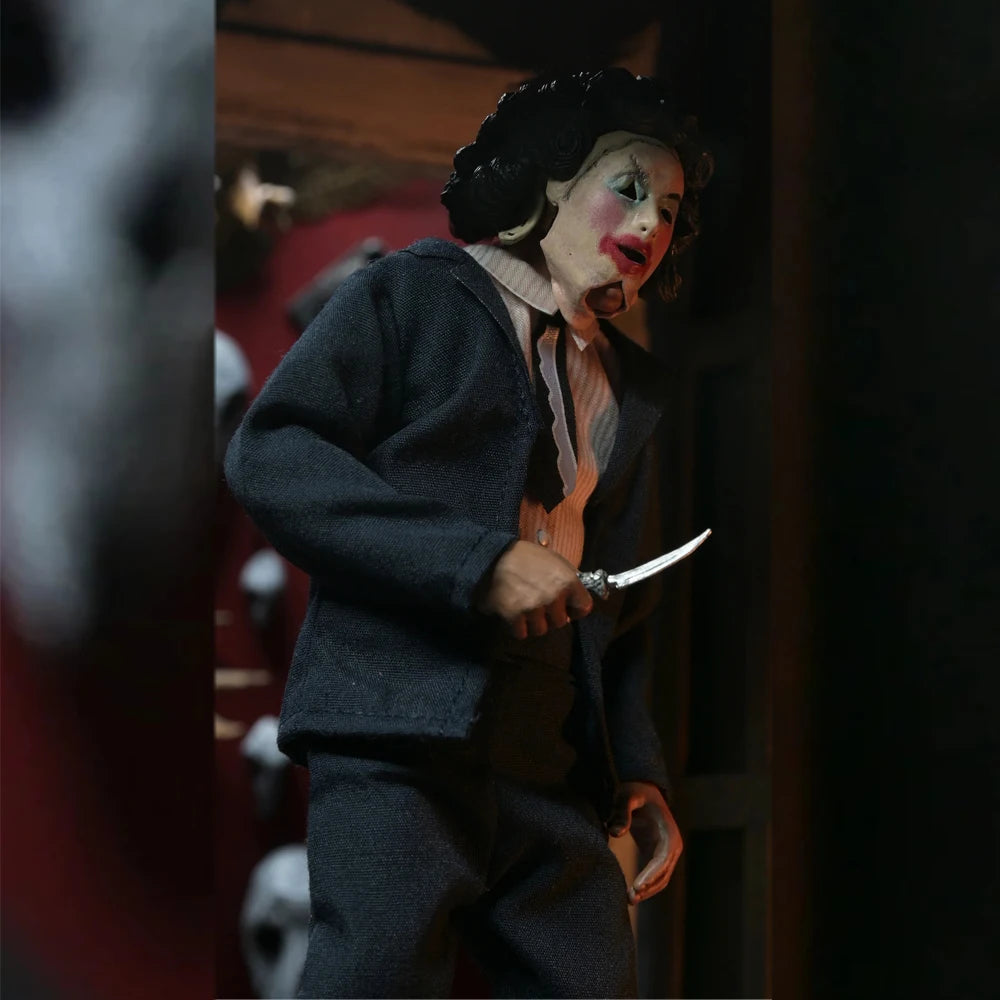 NECA NEW Texas Chainsaw Massacre - Leatherface with Pretty Woman Mask 8" Clothed Action Figure Model Doll Garage Kit