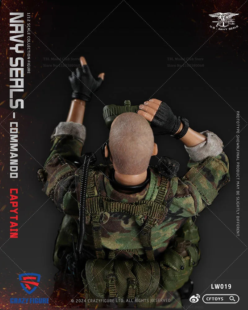 In Stock CRAZY FIGURE LW019 1/12 Scale SEAL Special Assault Team-Captain Action Figure 6'' Male Soldier Figurine Model Toy