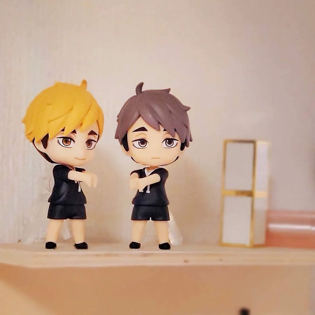 8 Pcs/Set Second Generation Haikyuu Volleyball Junior Figure Q Version 7.5cm Shoyo Hinata Sugawara Koushi Wholesale Dolls