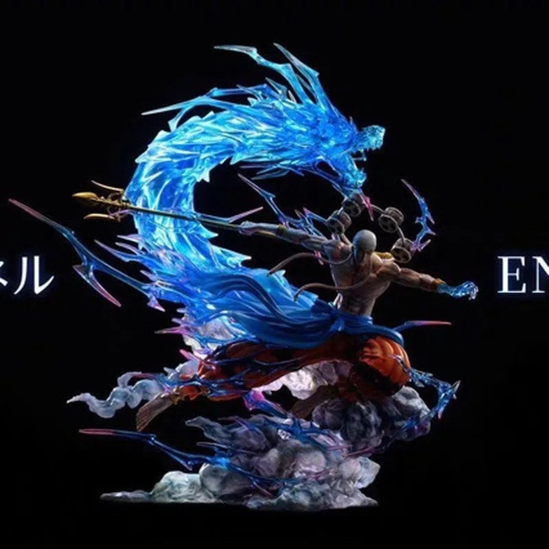 One Piece Glowing Thunder God Enel Figure Anime Collectible PVC Statue Decorative Figurine Model Gift For Anime Fans Home Decor