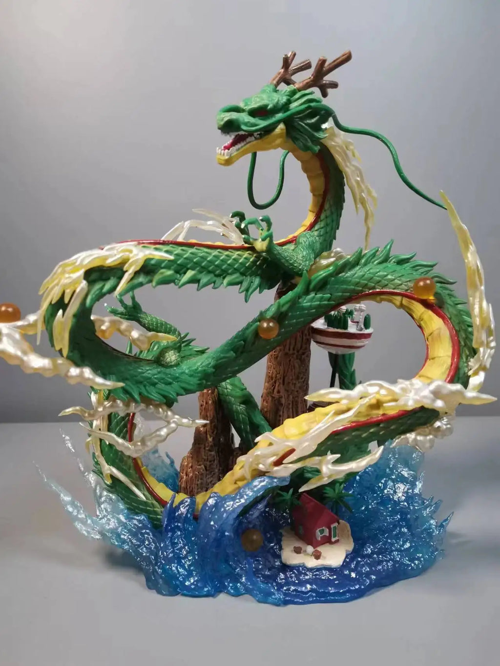 Dragon Ball Z Shenron Anime Figur Goku und Mountain Shenron 20cm Action Figur PVC Statue Modell Puppe Sammlerspielzeug Geschenke