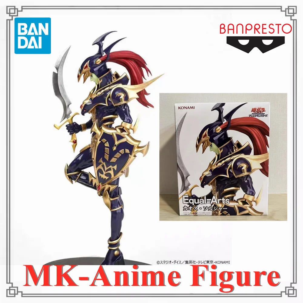 Bandai Original KONAMI Yu-Gi-Oh! Legion Black Luster Soldier Anime Figure Action Figurine Toys PVC Model Collection Doll Gift
